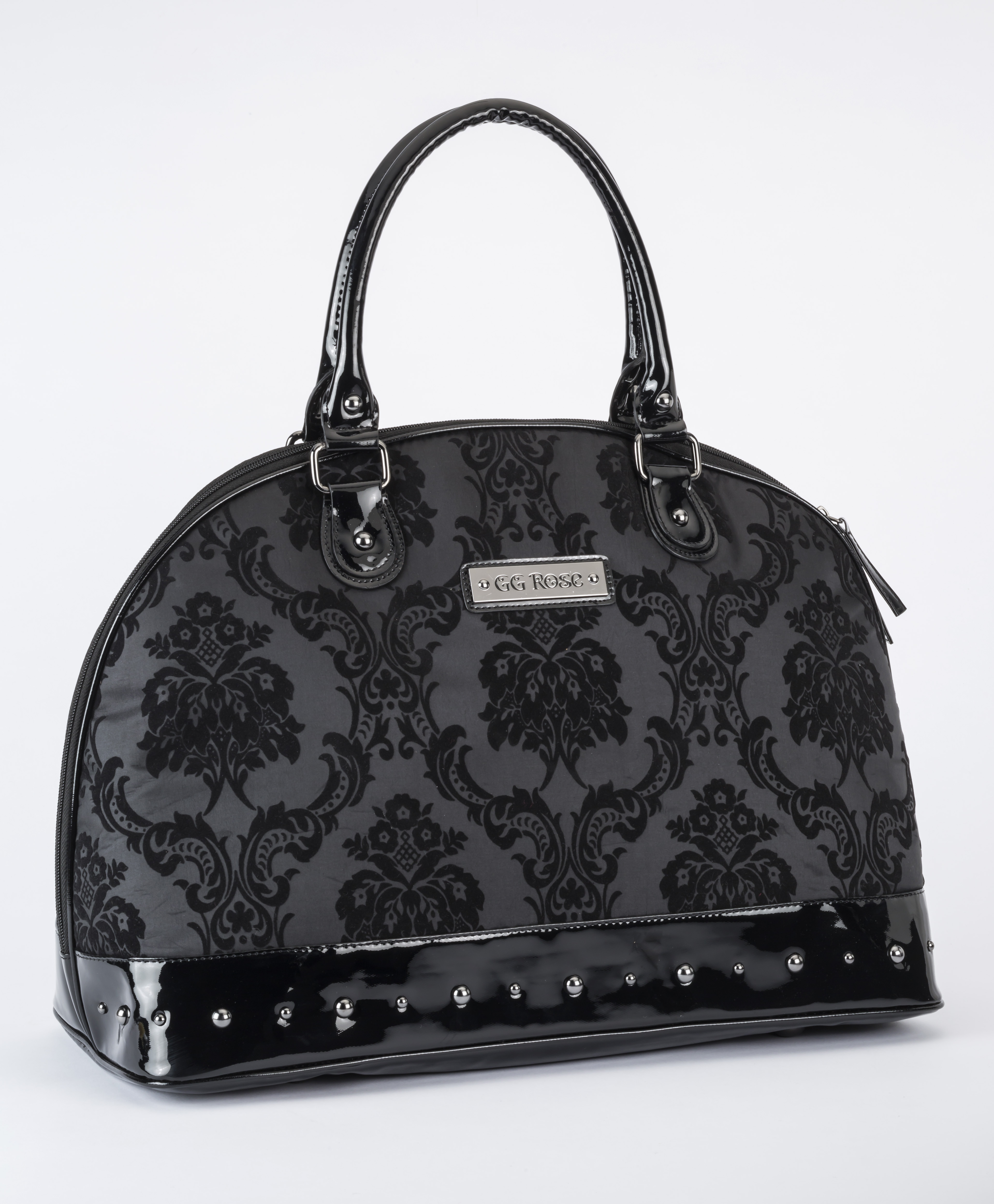 Midnight Damask Overnight Bag GG Rose